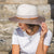 Emthunzini Hats - Bella Fedora - Ivory/Mixed Black - Stylish Womens UPF 50+ Two-Tone Sun Hat