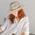 Emthunzini Hats - Bella Fedora - Stone/Ivory - Stylish Womens UPF 50+ Two-Tone Sun Hat