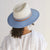 Emthunzini Hats - Bella Fedora - Ivory/Blue - Stylish Womens UPF 50+ Two-Tone Sun Hat