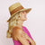360FIVE Everyday - Kylie Straw Fedora - Natural/Mushroom - Womens UPF50+ Sun Hat