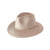 A woven Cabana Fedora sun hat in a warm tan color, shown from a three-quarters angle on a solid white background.