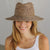 Emthunzini Hats - Malibu Raffia Fedora - Mushroom - Beautiful Handwoven Women's UPF 50+ Sun Hat