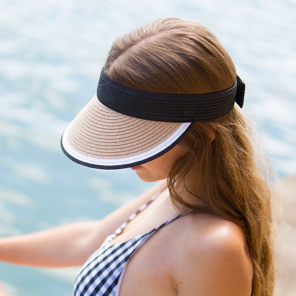 Cap visor outlet