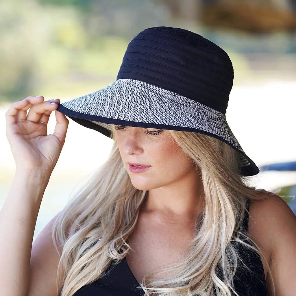 Audrey Classic Women Wide Brim Bucket | Emthunzini Sun Hats – SUNHATS