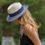 Emthunzini Hats - Naledi Fedora - Ivory/Navy - Sophisticated Women's UPF 50+ Sun Hat