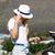 Emthunzini Hats - Reef Pana Mate Fedora - White - Unisex UPF 50+ Golf Sun Hat